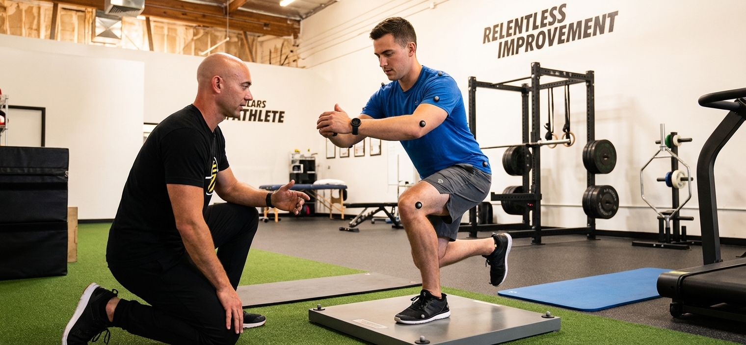 Patient working with a provider at a performance physical therapy clinic in Scottsdale