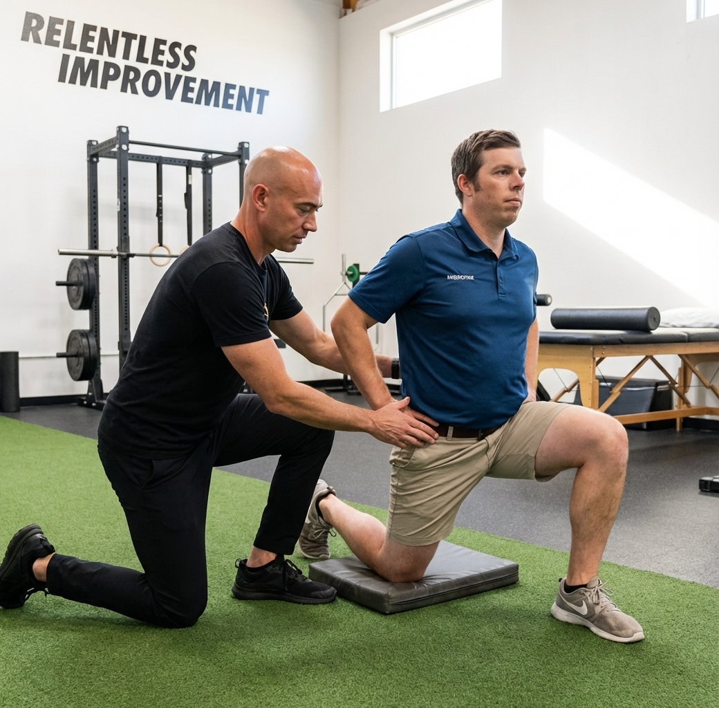Patient working with a provider at a performance physical therapy clinic in Scottsdale